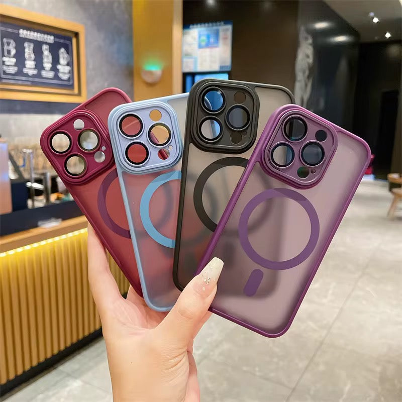 Case For Apple iPhone 13 14 15 16 Pro Max Matte Shockproof Frosted Case With MagSafe