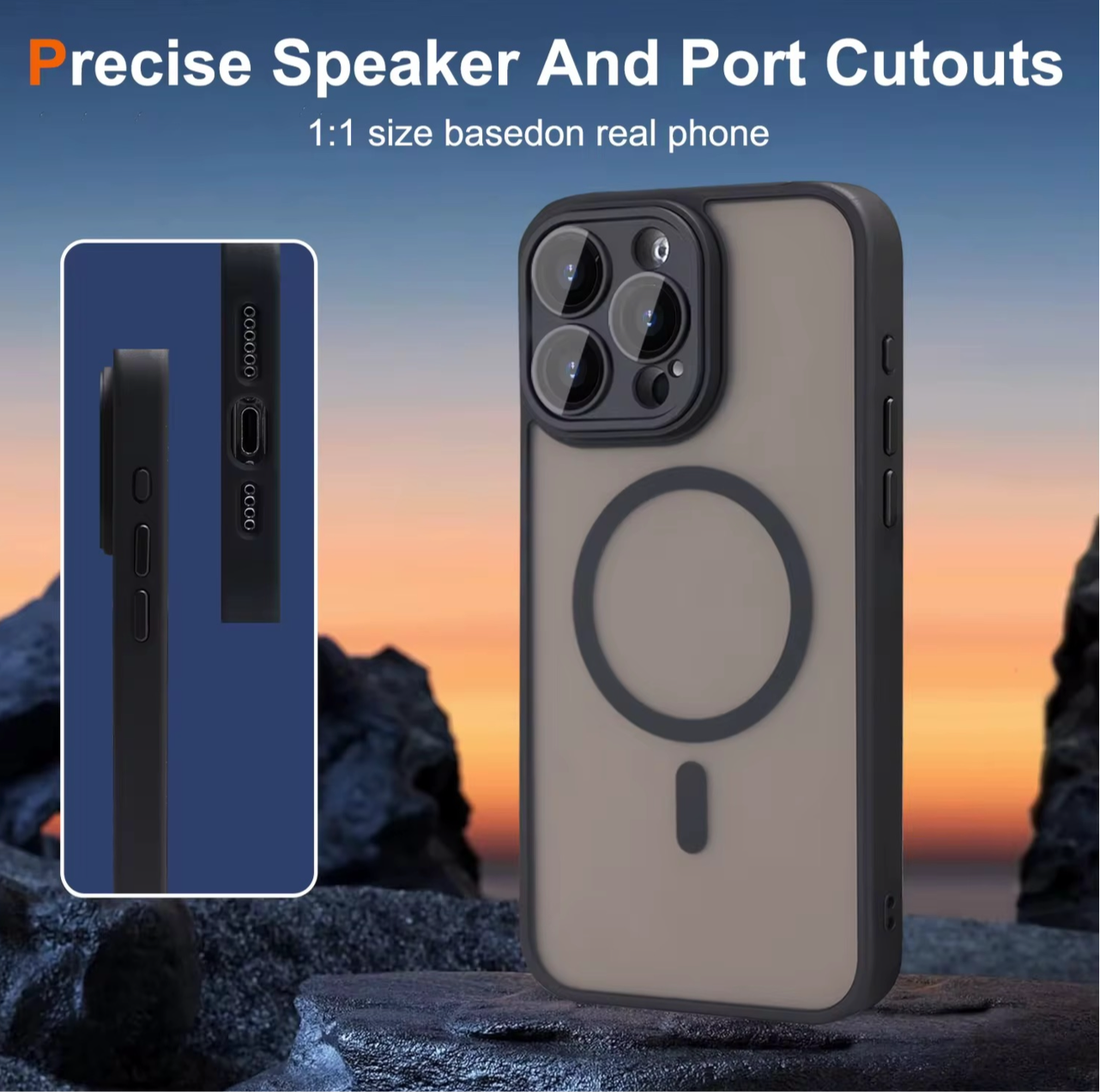 Case For Apple iPhone 13 14 15 16 Pro Max Matte Shockproof Frosted Case With MagSafe