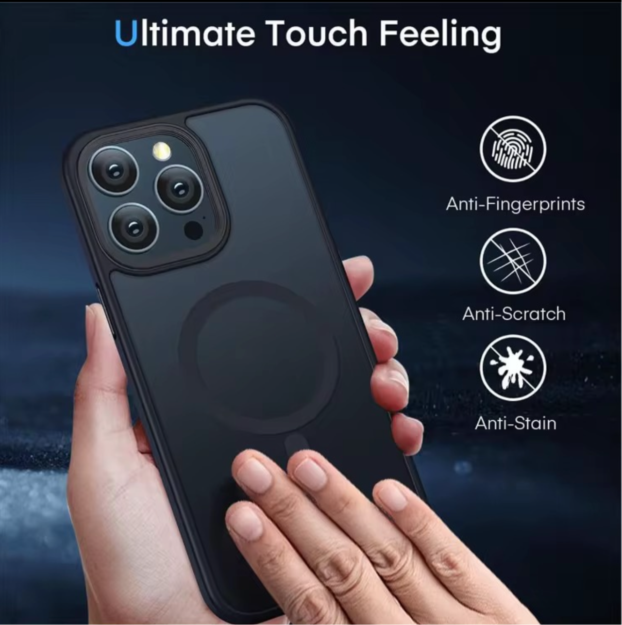 Case For Apple iPhone 13 14 15 16 Pro Max Matte Shockproof Frosted Case With MagSafe